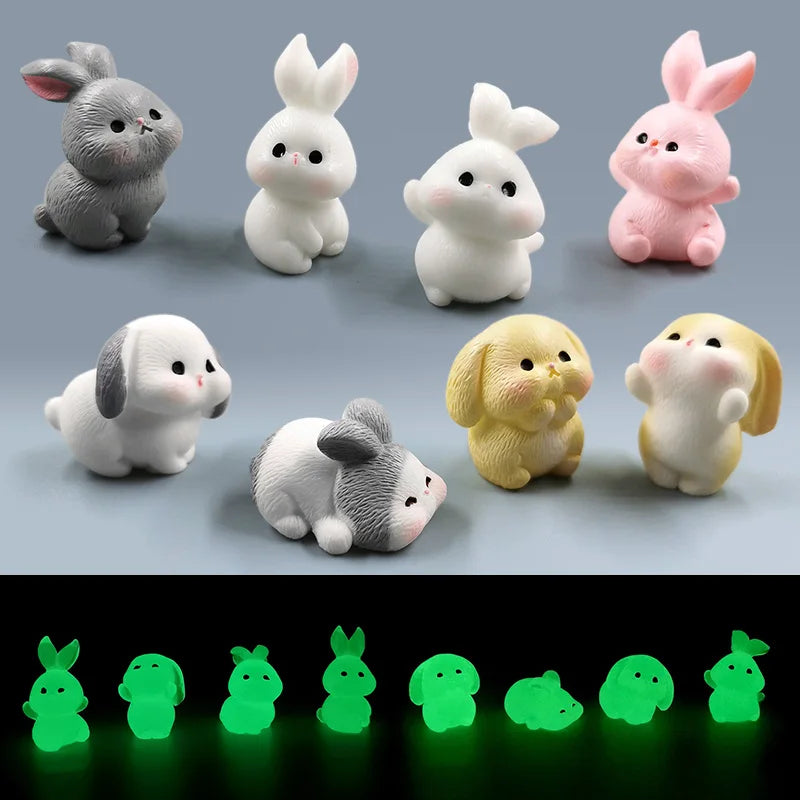 2026 Easter New Rabbit Cute Boat Carrot Figurine DIY Home Kawaii Room Decor Miniature Fairy Garden Decoration Accessories Modern