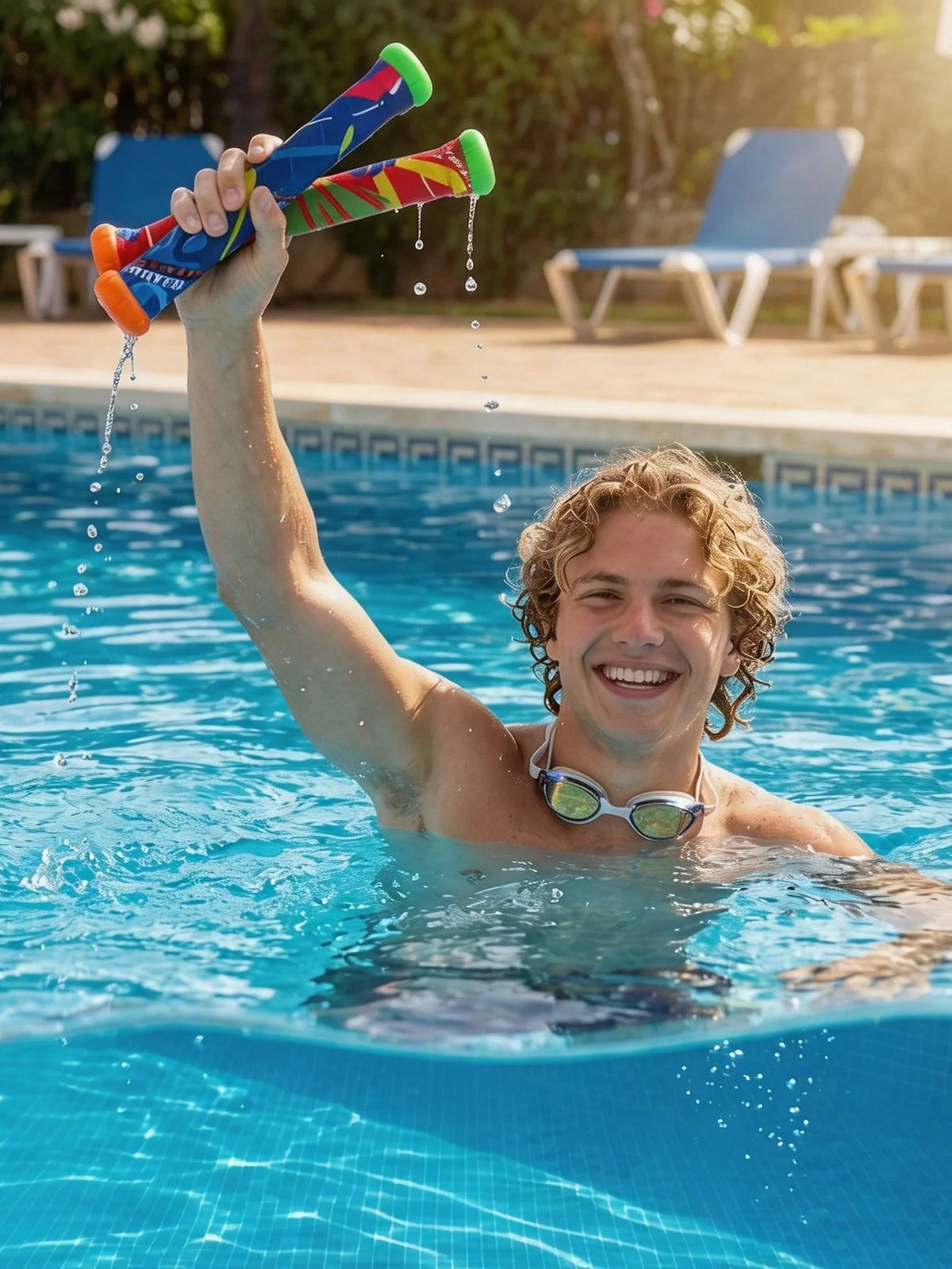 Pvc Swimming Pool and Water Play Accessories, Adult Party Games, Diving Sticks, Summer Pool Diving Toys (Random Colors), Educational Throwing Toys, Outdoor Pool Gifts, Swimming Gear, Suitable for Beach, Pool, and Bathroom.
