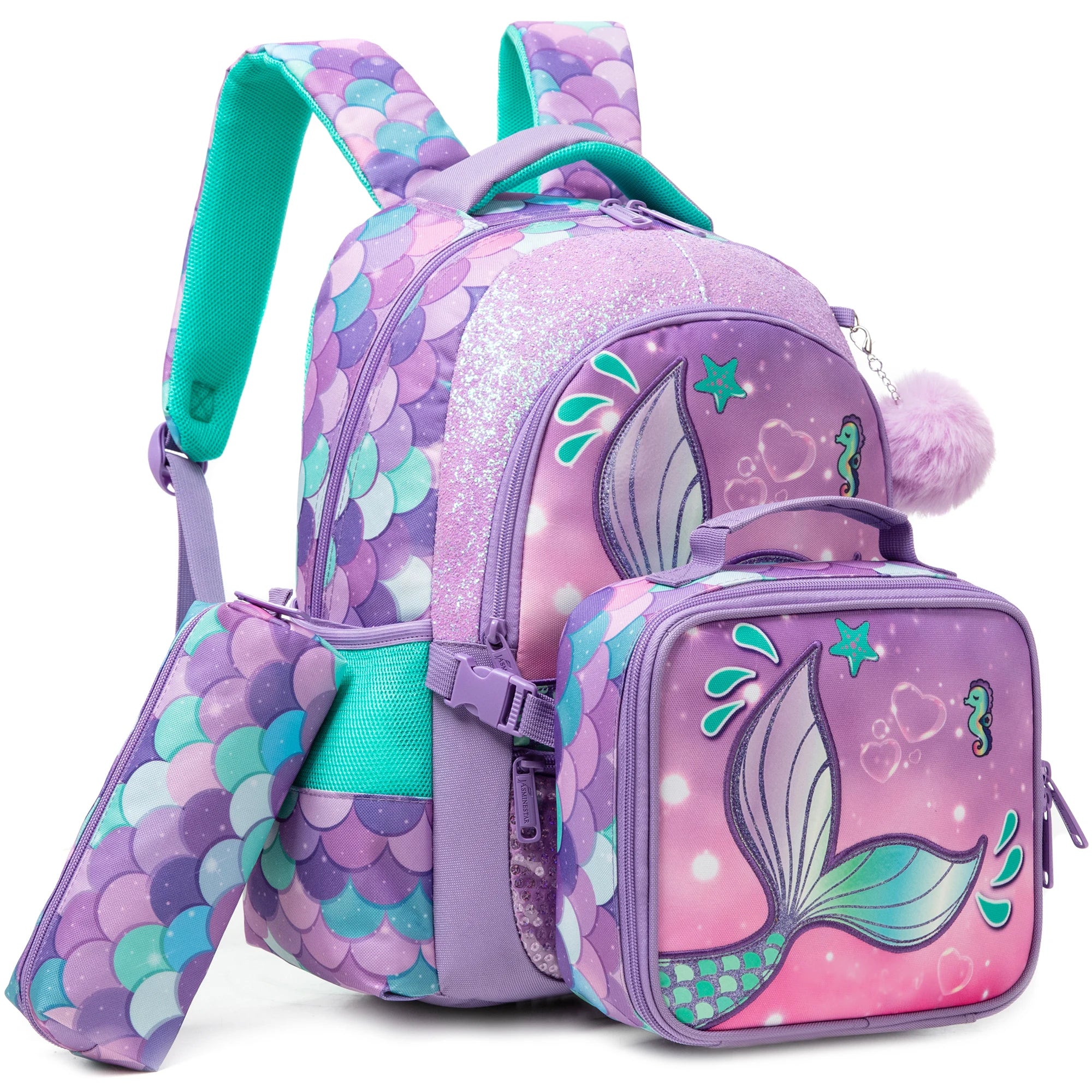 Kids Backpacks for Girls School Bag with Lunch Box School Backpack for Girls Set Cute Bookbag for Kindergarten