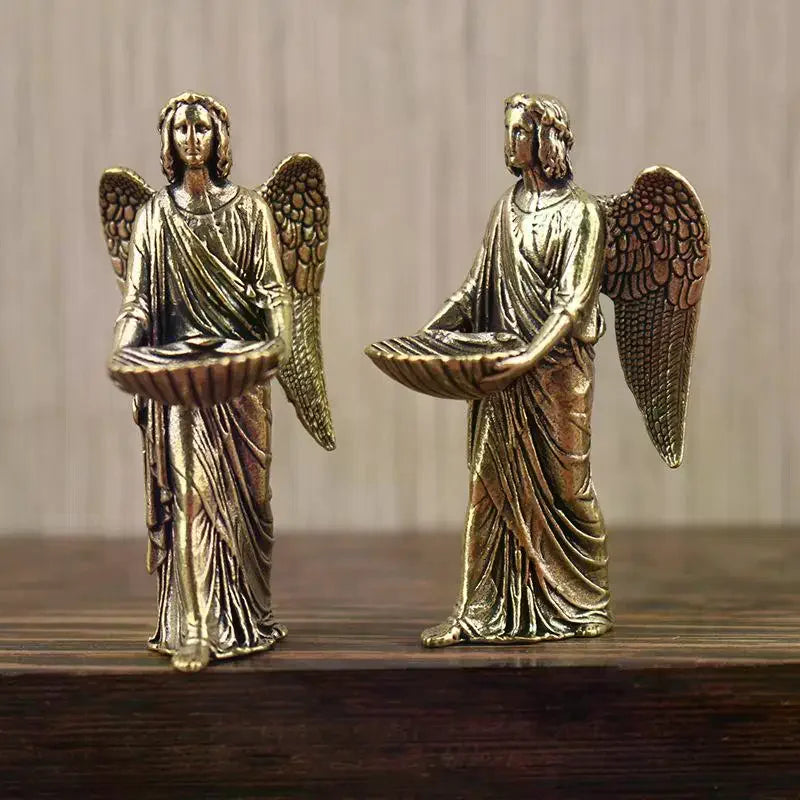 European Angel Figurine Home Decor Statue Guardian Angel Wings Angel Ornament Living Room Decorations