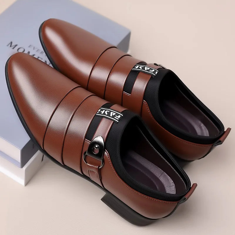 Men Dress Shoes Slip on Formal Suit Wedding Shoes for Male  Wedding Office Work Shoes Slip on Loafers Elegant Man Dress Shoes