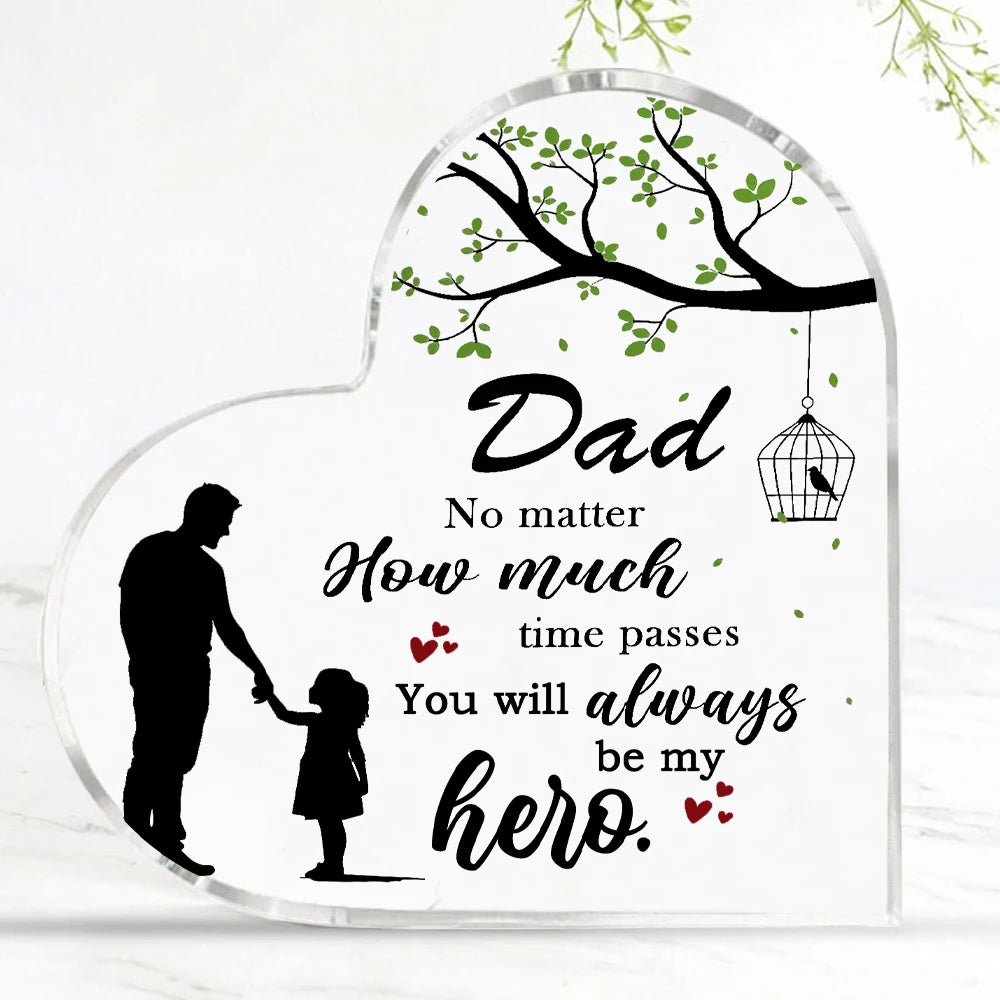 Father's Day Gift From Daughter – Laser Engraved Acrylic Plaque | Sentimental Keepsake for Dad, Birthday,Anniversary Home Office