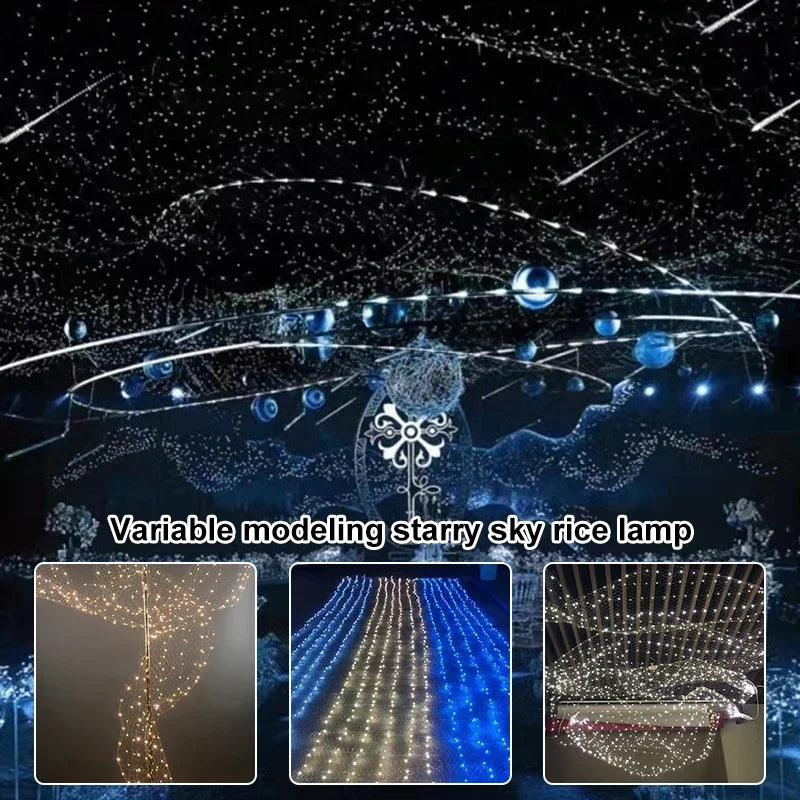 Wedding LED Decorative Light String DIY Atmosphere Light Festival Party Christmas Decoration Starry Sky Mesh Light Shaped Lamp