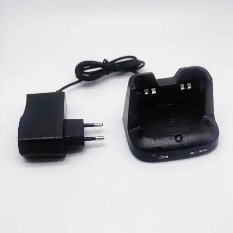 New BC-240 Dock Charger Base & AC Adapter BC240 Desktop Charger for Icom IC-V86 IC-U86 Walkie Talkie for BP-298 Battery Charging