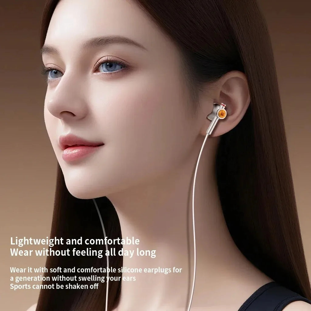 Wired In‑Ear Headphones with USB‑C & 3.5mm Dual Port, Dolby Audio Noise‑Reduction Earbuds, Portable Gaming & Music Earphones