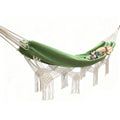 Outdoor camping hammock - Beach widened double swinging hammock - Bohemian style travel suspended swing hammock