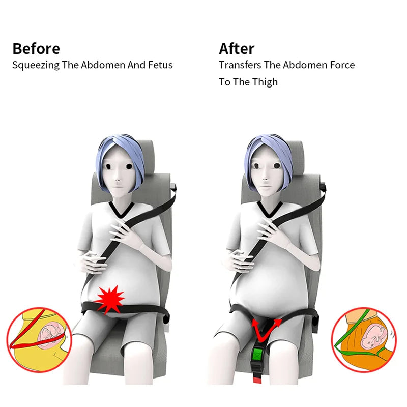 Pregnant Woman Car Seat Safety Belt Adjuster Maternity Belly Protection Unborn Baby Safety Strap Car Accessory For Expectant