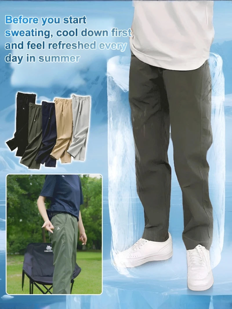 Men's Casual Pants Summer Quick Drying American Work Pants Autumn Outdoor Breathable Waterproof Hiking Climbing Leisure Pants