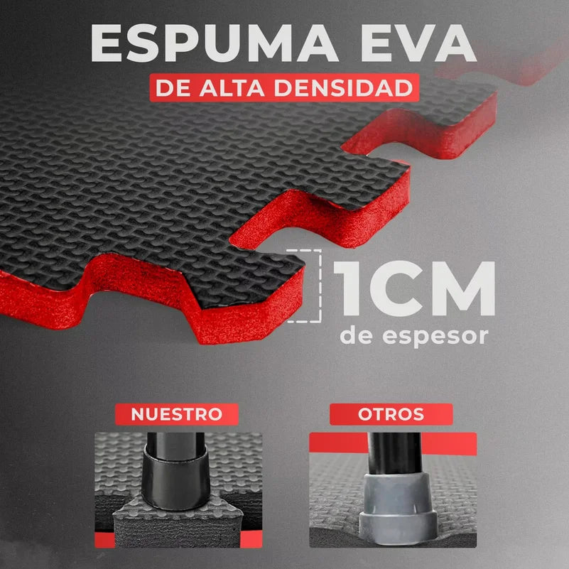 Gym floor set 18 pieces 32x32x1cm - fitness puzzle mat for floor - protective carpet at home Fitness Equipment Accessories