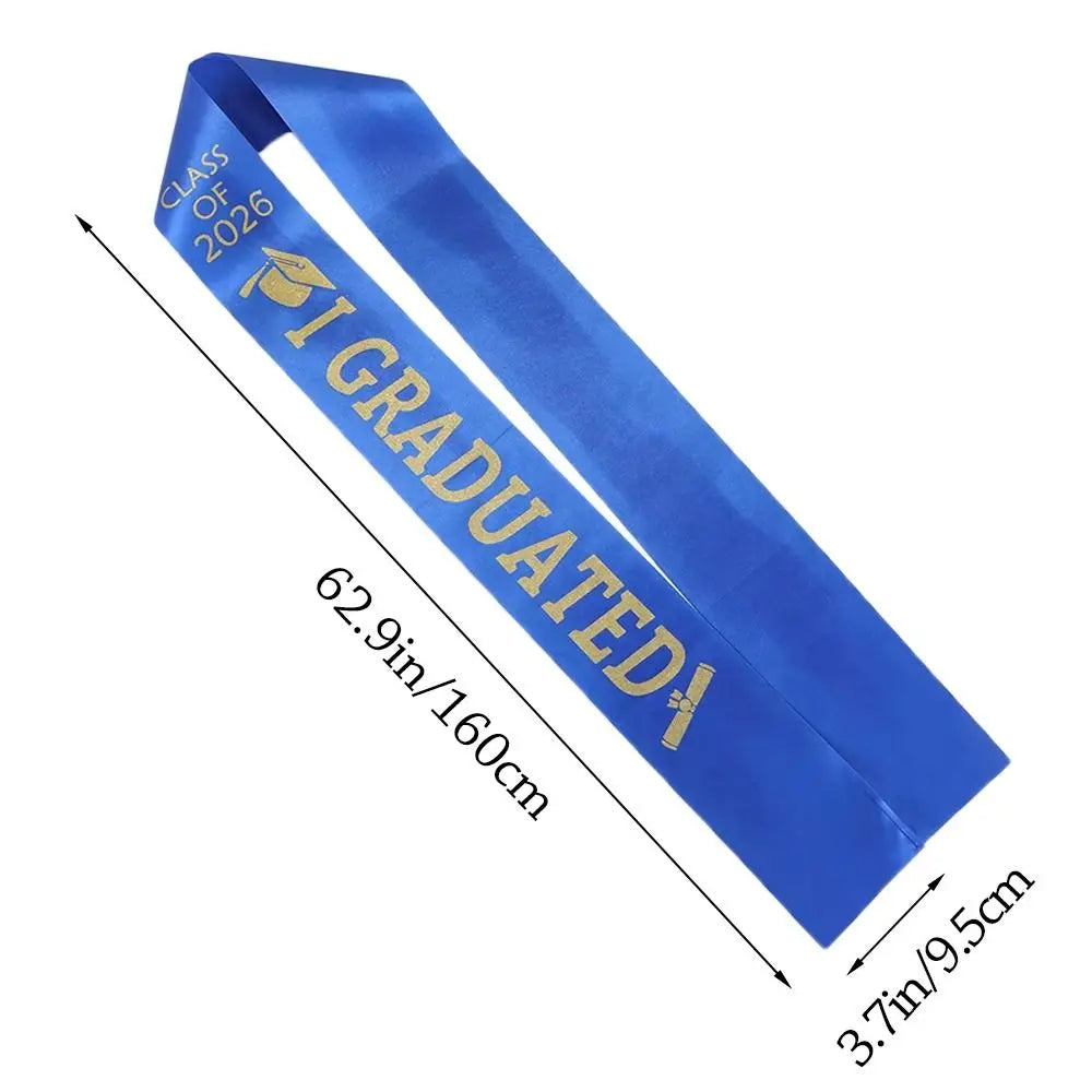 Class of 2026 Graduation Stole Sash I Graduated Happy Graduation Graduation Gown Scarf Solid Color Unisex Honor Stole Graduation