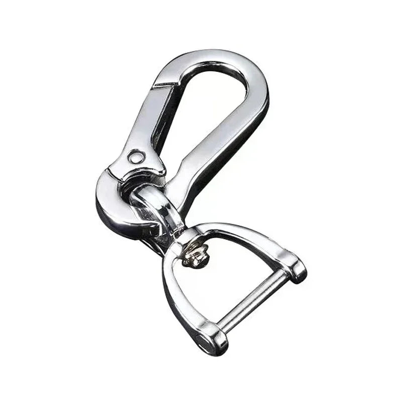 Stainless Steel Car Keychains Strong Carabiner Shape Keyring Climbing Hook Keychain Man Unisex Gift Auto Interior Accessories