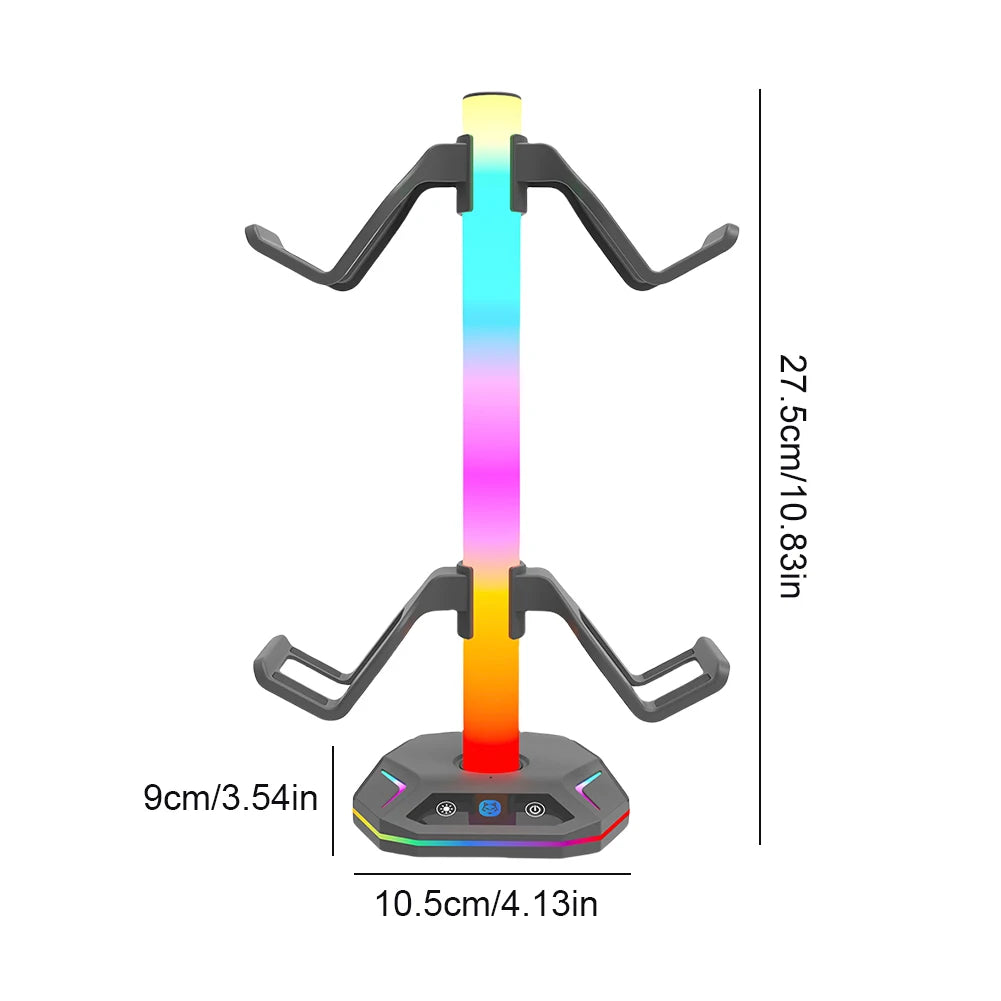 For Playstation5 Controller Holder Earphone Hanger Accessories Gaming RGB Headphone Stand for Desktop Gamer PS4 Xbox PS5 Gamepad