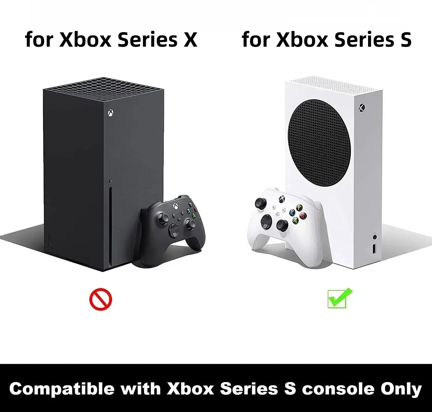 Weiße Xbox Series S-Konsole mit schwarzem kreisförmigem Lüftungsschlitz und passendem weißem Controller, der den originalen HDMI-Anschluss für die Konnektivität der Xbox Series S-Konsole zeigt.
