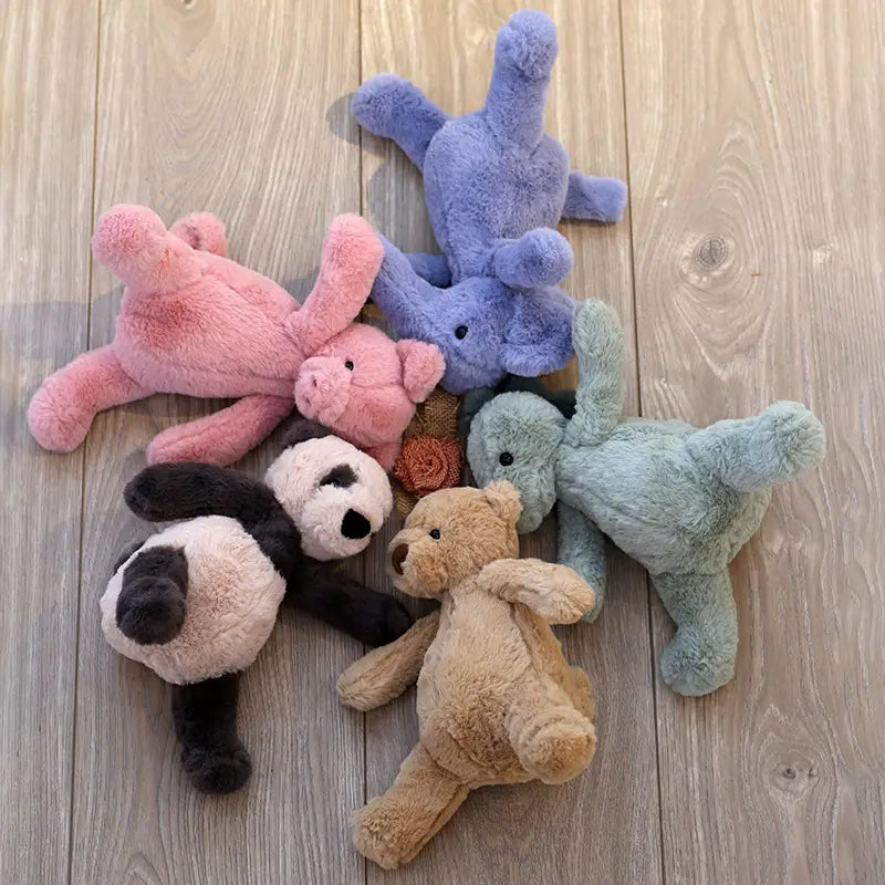 23cm Kawaii Animals Elephant Bear Dinosaur Soft Plush Dolls Stuffed Panda Pig Plushie Baby Toys Gifts For Children