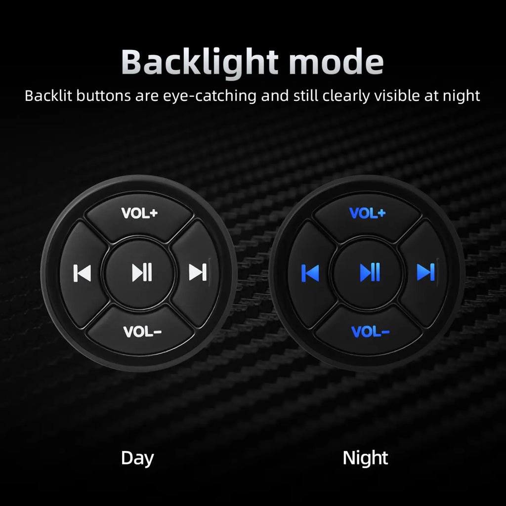 Car Steering Wheel Controller Wireless Bluetooth-compatible Remote Control Button Universal for Android IOS Car Media Volume