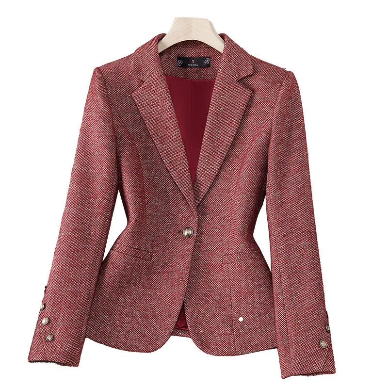 Women Office Blazers Ladies Elegant Long Sleeve Work Blazer Coat Autumn Winter Jacket New Fashion Female Tops Women's Clothing