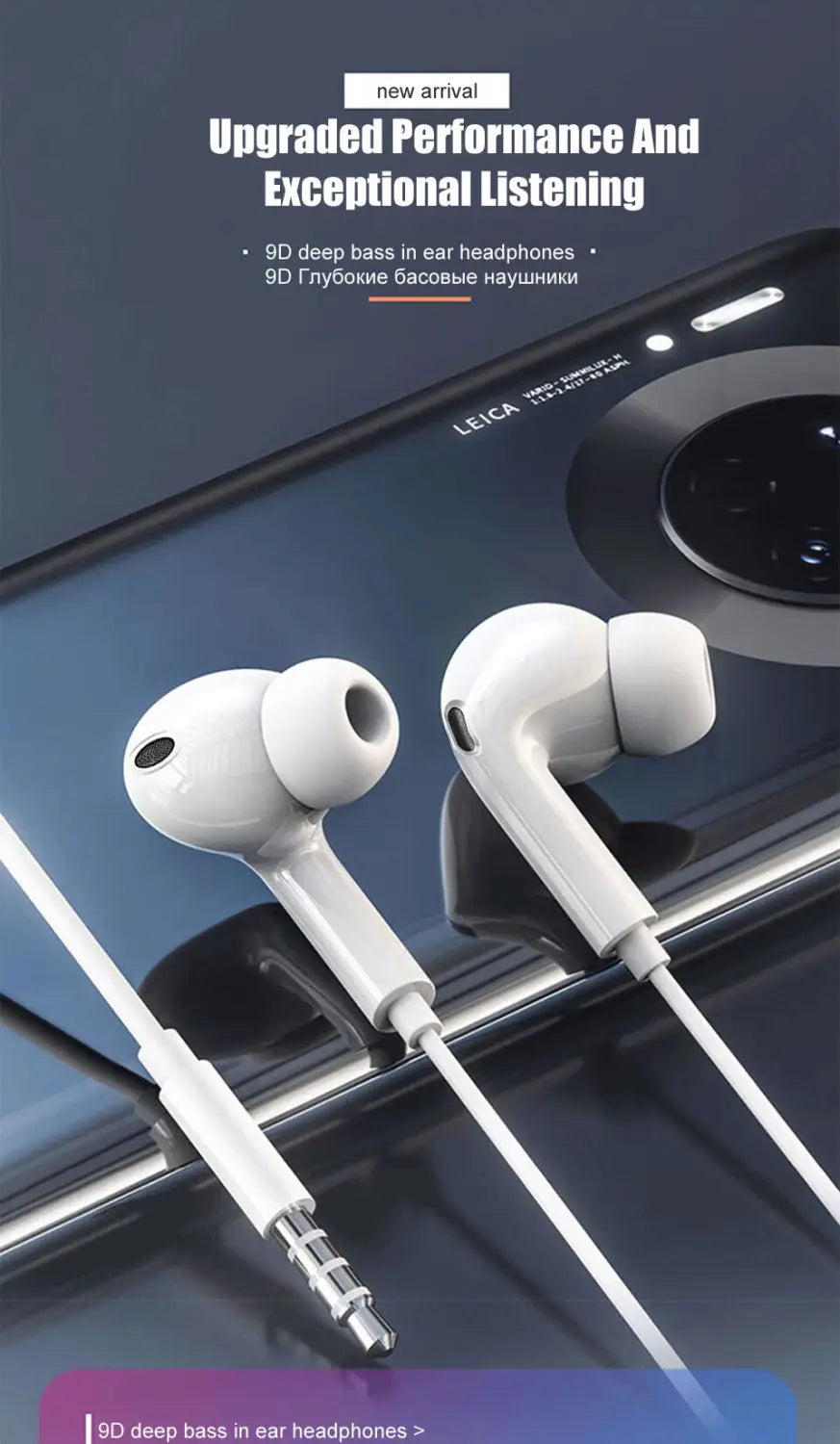 white wired earphones with ergonomic in-ear tips and 3.5mm jack in sleek plastic construction for pro max earphone model use