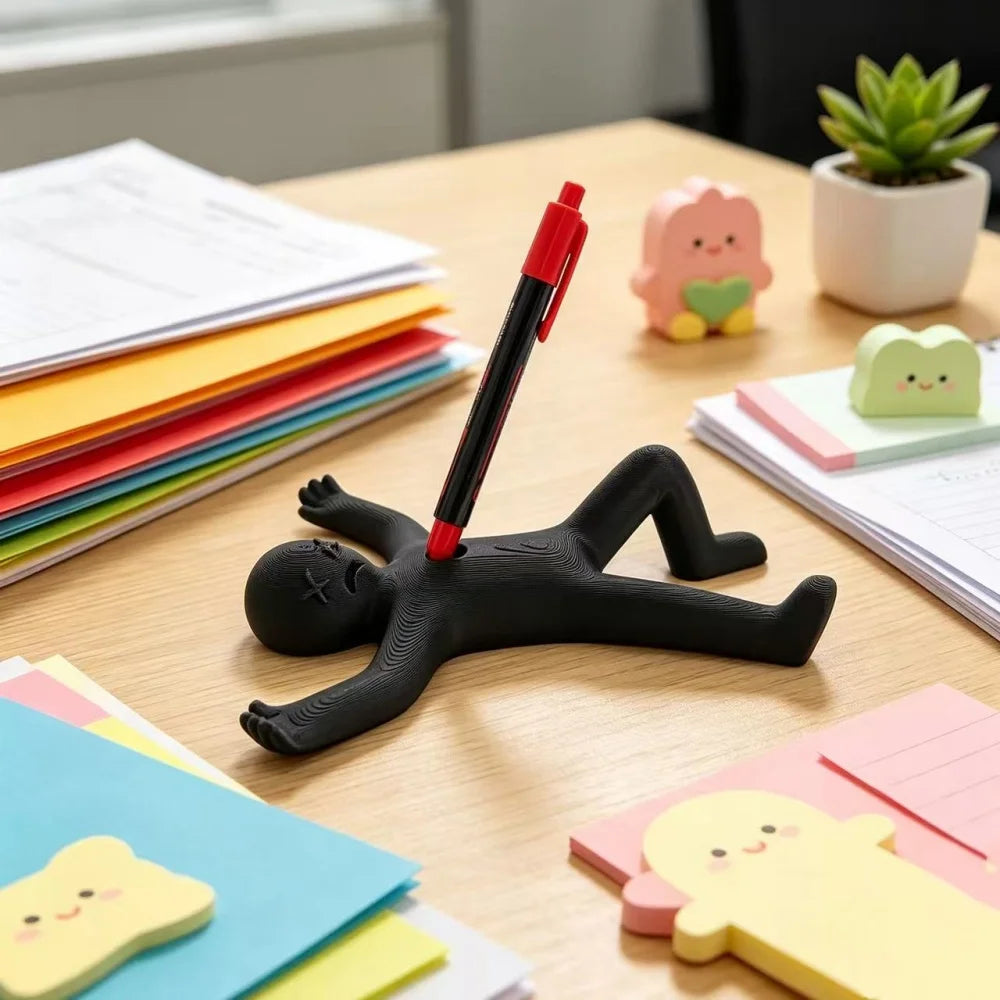 Creative Pen Holder Desk Organizer Multi-Pen Compatible Fun Stationery Gift Desktop Ornament Pen Stand Office Desk Accessories