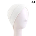 1PCS Women Modal Cotton Cross Turban Muslim Headwrap Soft Beanie Inner Underscraf Hat Headcover Hijabs Lady Chemo Cap