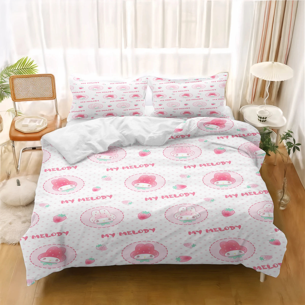 Bedding Set My Melody Duvet Cover Teen Bedroom 100% Polyester Decor Ultra Soft Comfortable Children Room New Various Size