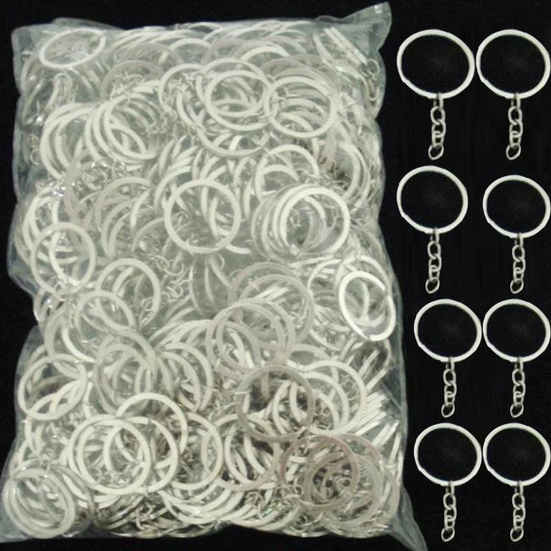 Metal Keychains with Split Rings Link Chain Key Rings Keyfob Key Pendants Holder Rings DIY Key Chains Keyring Accessories Tools