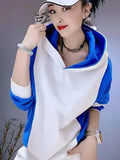 Women's Hooded Sweatshirts Loose Baggy Hoodies New In Female Top Spring and Autumn Sport Youthful Clothes Novelty Matching Xxl E