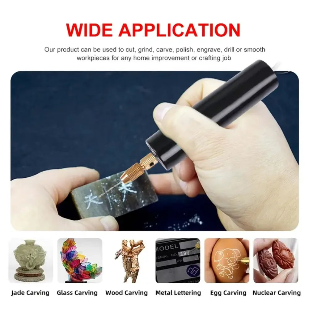 Handheld Mini Electric Drill, DIY, USB Electric Drill Tools for Epoxy Resin Jewelry Making, Wood Craft, Engraving Pen Tool