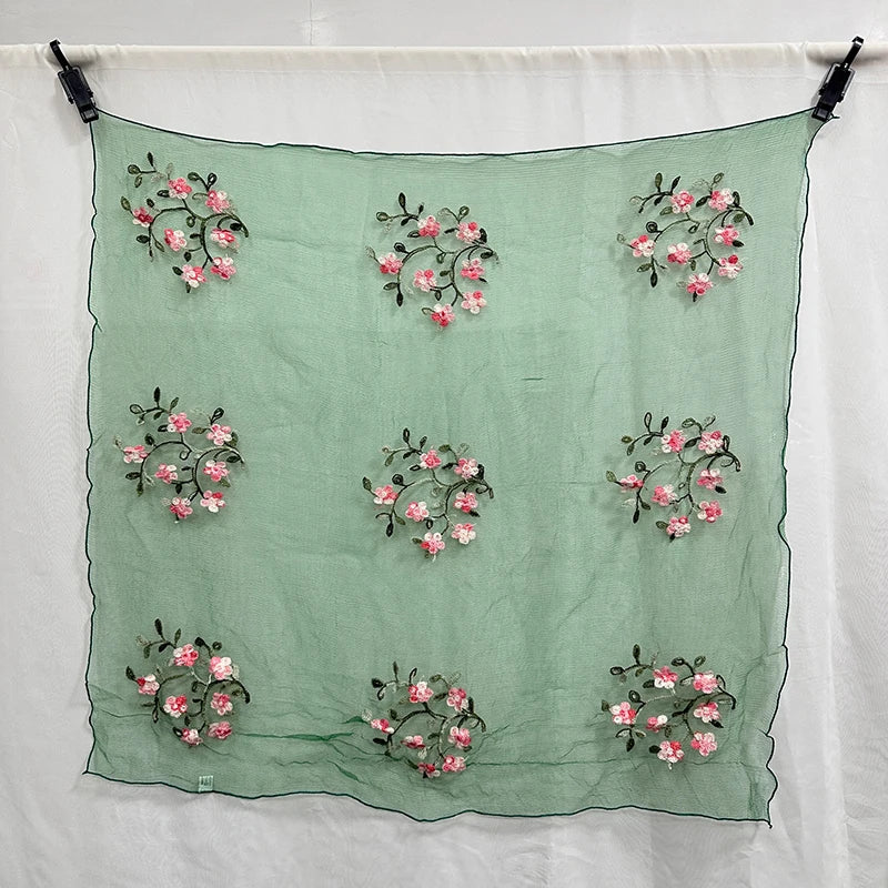 Women Hijab Wrap Shawl Flower Lace Scarves Lady Fashion Wedding Headscarves Female Spring Summer Photo Props Accessories 2026