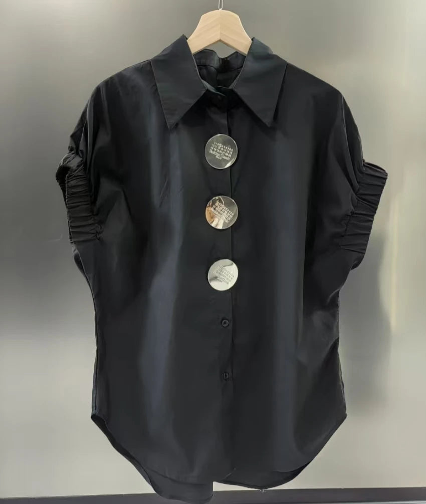 Luxury Design Blouses Shirts For Women 2026 Summer New Fashion Trend Loose Casual Tops Blusas Elegant Office Lady Elegant Shirt
