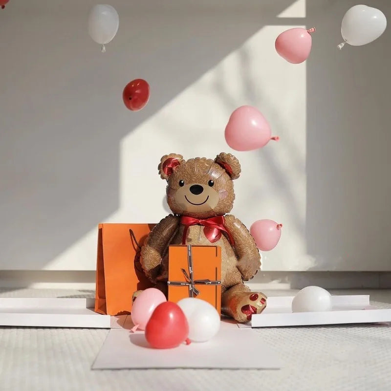 Children's Birthday Wedding Party Cake Decoration Mom Shower Background Huge Bear Aluminum Film Balloon Hug Bear