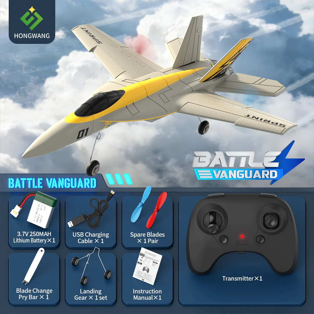 F18 Hornet RC Glider 2.4G 2CH 6-Axis Stability Remote Control Foam Aircraft With LED Lights Hand Throwing Airplane RC Toys Gifts