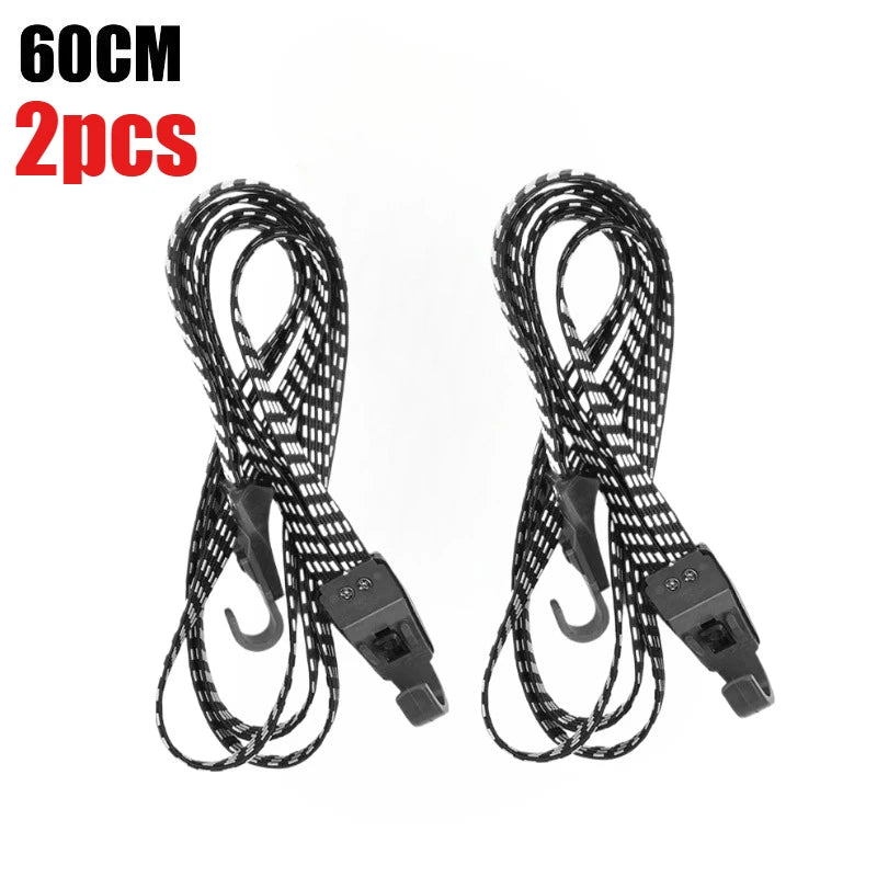Bicycle Luggage Rope Elastic Carrier Rack Straps Elastic Rubber Belt Buckle Rope Belt With Hook Mountain Bike Bag Accessories