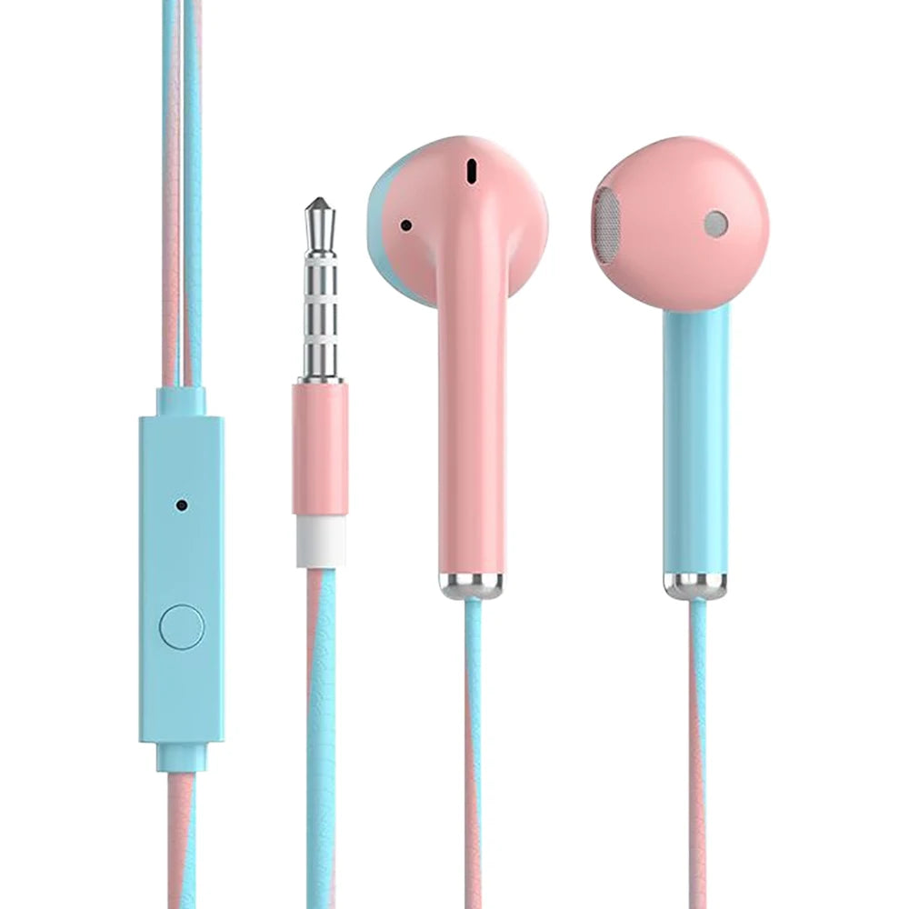 3.5mm Wired Headphones With Bass Earbuds Stereo Earphone Music Sport Gaming Headset With mic For Phone  MP3/MP4