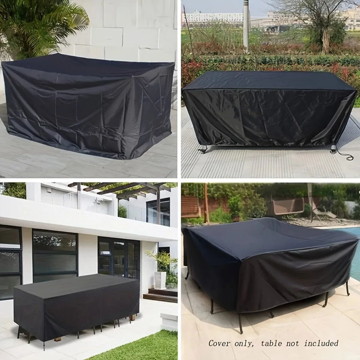 Outdoor Patio and Terrace Furniture Cover, UV-resistant, Suitable for Rectangular Coffee Table Lawn and Patio Set