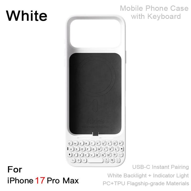 Mobile Phone Case with Keyboard Magnetic Suction All-in-One Phone Case Wired External Keyboard For iPhone 16 Pro Max 17 Pro Max