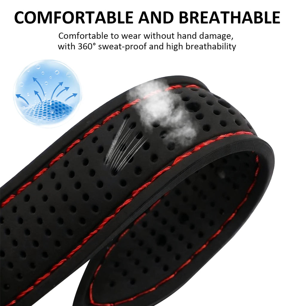 Soft Silicone Rubber Watch Strap 20mm 22mm 24mm Men Women Sport Waterproof Breathable Wrist Band Quick Release Bracelet