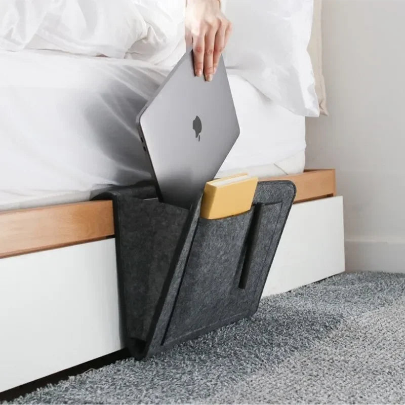 Storage Box Hang Bag Felt Dormitory Bed Sofa Bedroom Carpet Store Content for CD Magazines Stationery Pad Mobile Phones Sundries