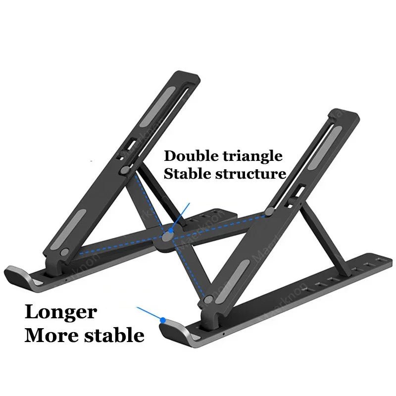 Portable Foldable Laptop Stand Adjustable Notebook Bracket ABS Material Desk Holder For Macbook Air iPad Tablets Base Accessorie