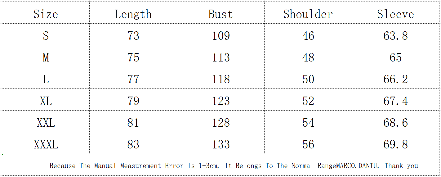 The table displays size measurements including length bust shoulder and sleeve for a men linen long sleeve casual summer shirt in sizes S through XXXL.