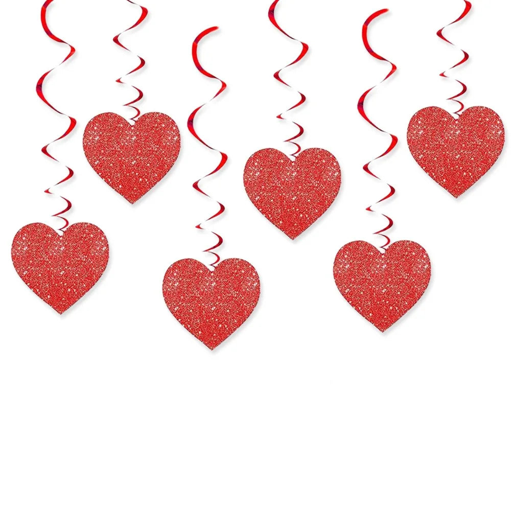 Romantic Valentine's Day Love Pulling Decorations DIY Love Flower Hanging Curtain Party Supplies Wedding