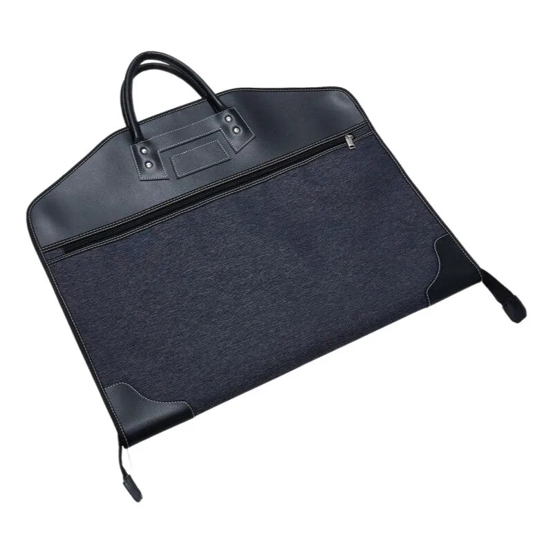 Leather Suit Garment Bag for Travel, Waterproof Dustproof Cover, Lightweight Foldable Business Suit Carrier for Air Travel