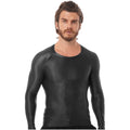 Mens Mens Glossy T-Shirts Tops Slim Fit Breathable Yoga Sports Tops Oil Shiny Long Sleeve Transparent T-shirt Running Undershirt