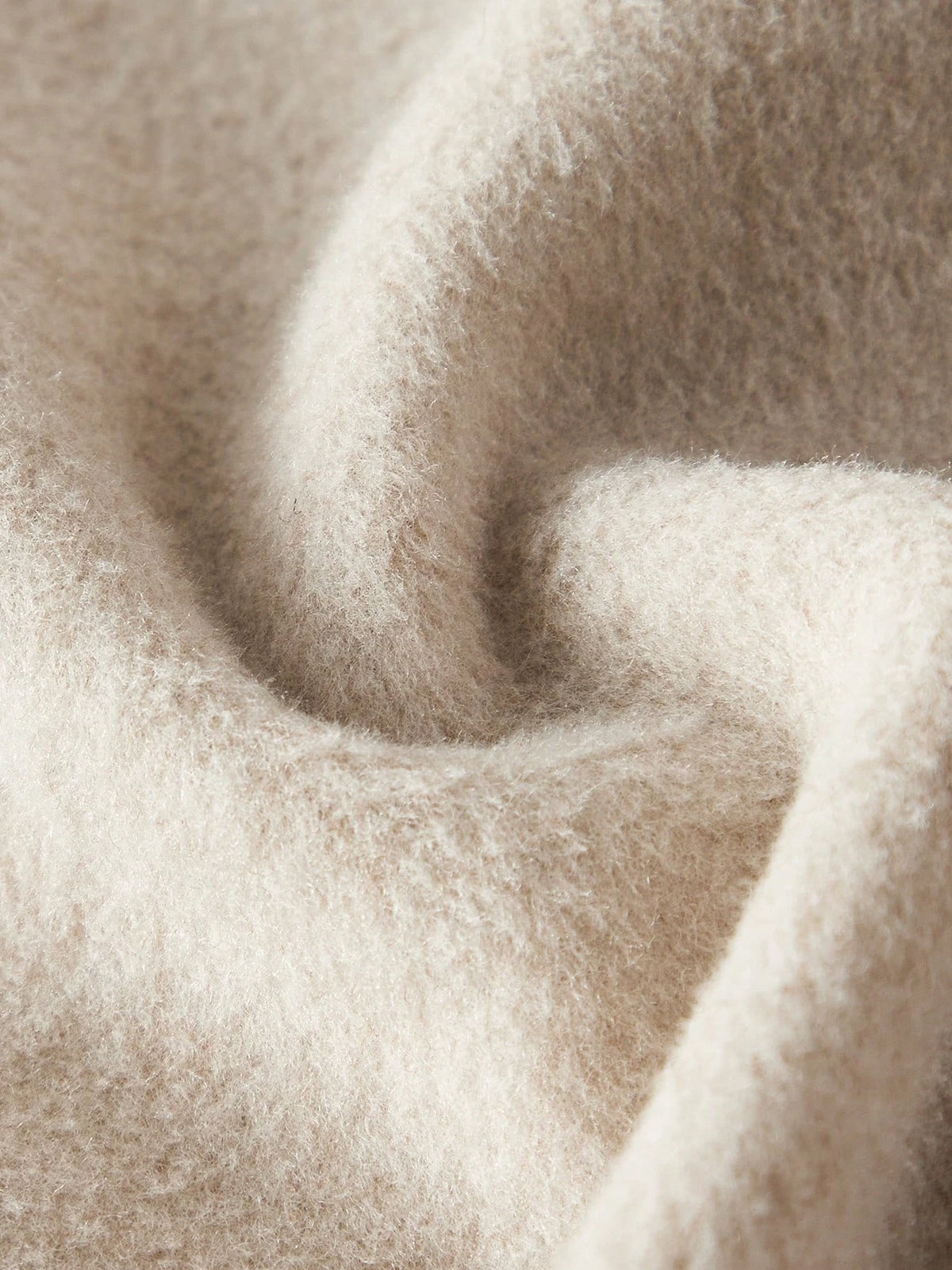 Women Winter Wrap Coat Wool Blend Belted Faux Fur Cuff Beige 2026 New Elegant Old Money Office Outerwear