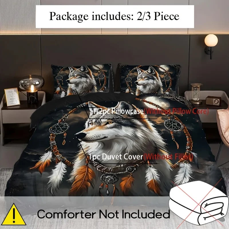 [Elegant Bedding Set] 3D Handsome and Elegant 2pcs/3pcs Duvet Cover Set, 1 Duvet Cover + 1pc/2pcs Pillowcase