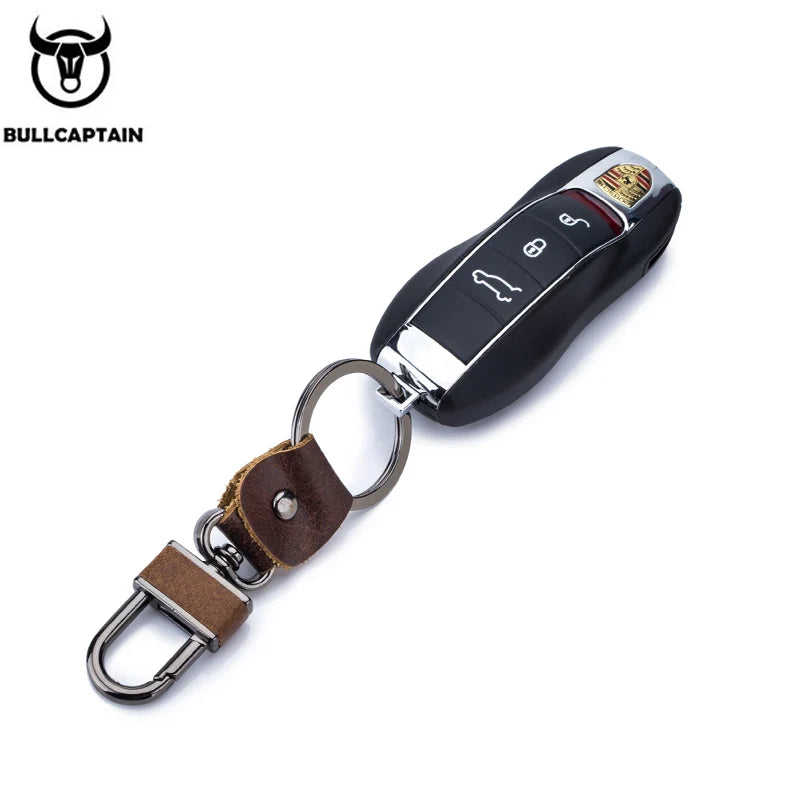 BULLCAPTAIN Leather Key Chain Car Key Metal Clothing Cowhide