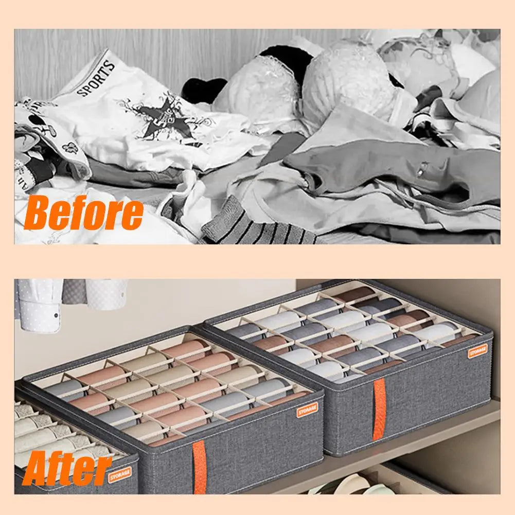 Underwear Socks Bra Storage Organizer Box Drawer Dividers For Pants Panties Wardrobe Clothes Organization Cabinet