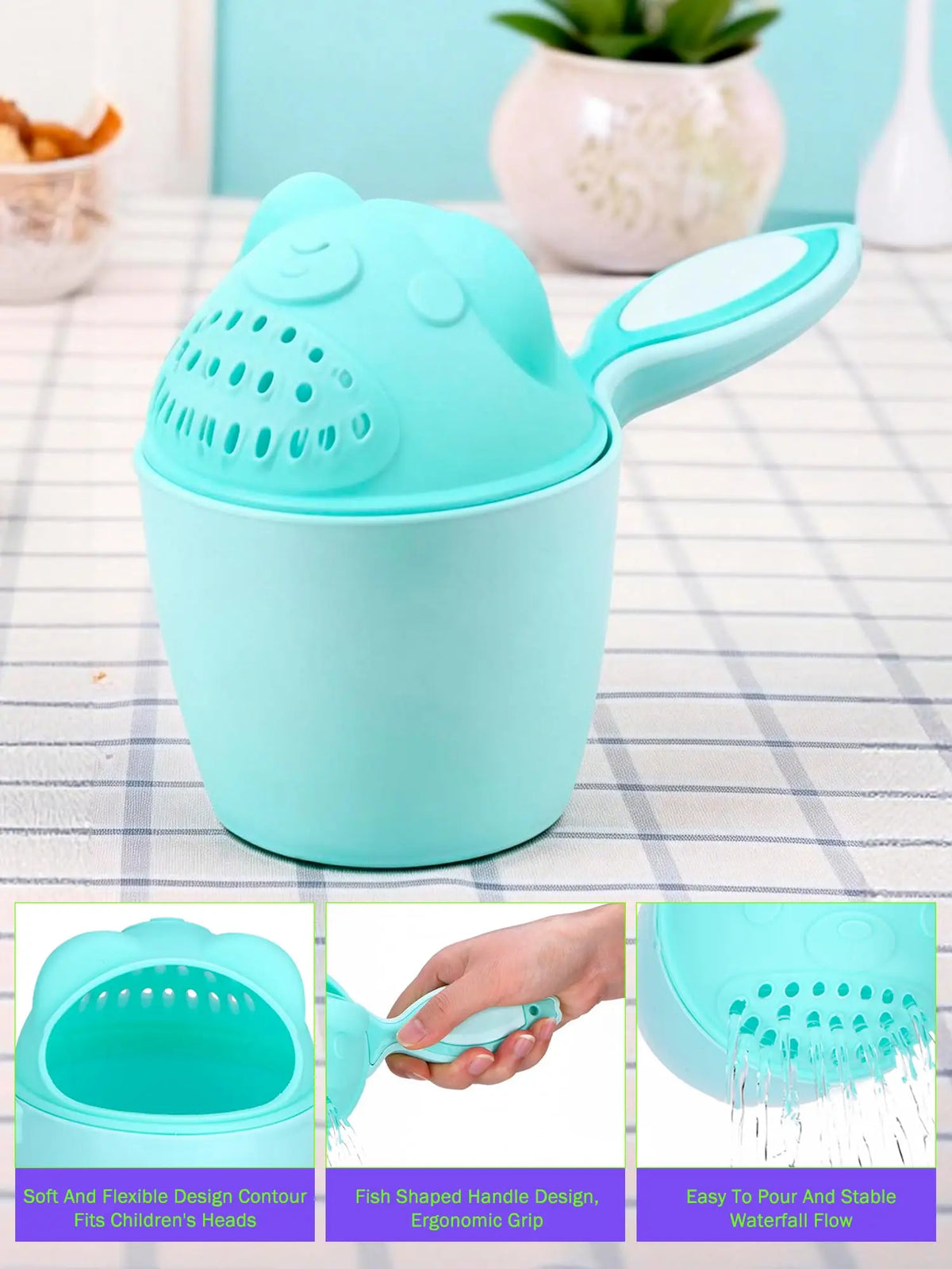 Bath Head Wash for Baby Shampoo Cup Baby Bath and Toddler Bath Toys Rinse Cup Eye Protection