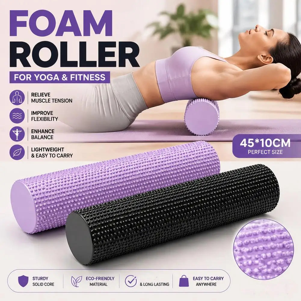 EVA Foam Roller High Density Yoga Pilates Deep Tissue Trigger Point Muscle Massage Back Leg Body Gym Fitness Home Pain Relief