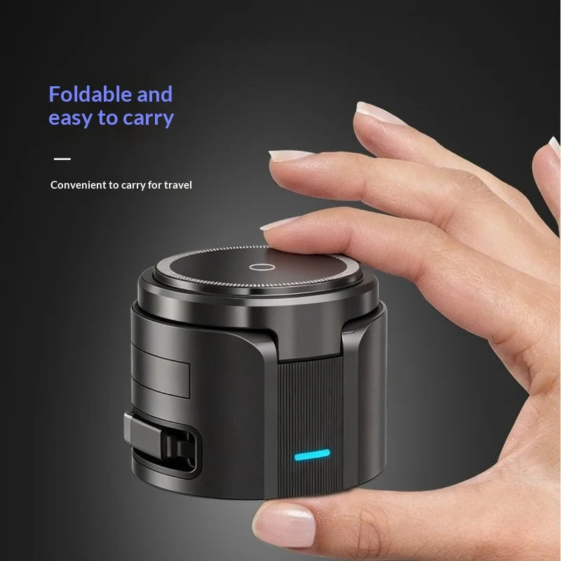 Foldable 3-in-1 Wireless Charger – Compact Travel Design, Charges Phone+Watch+AirPods, Type-C Input