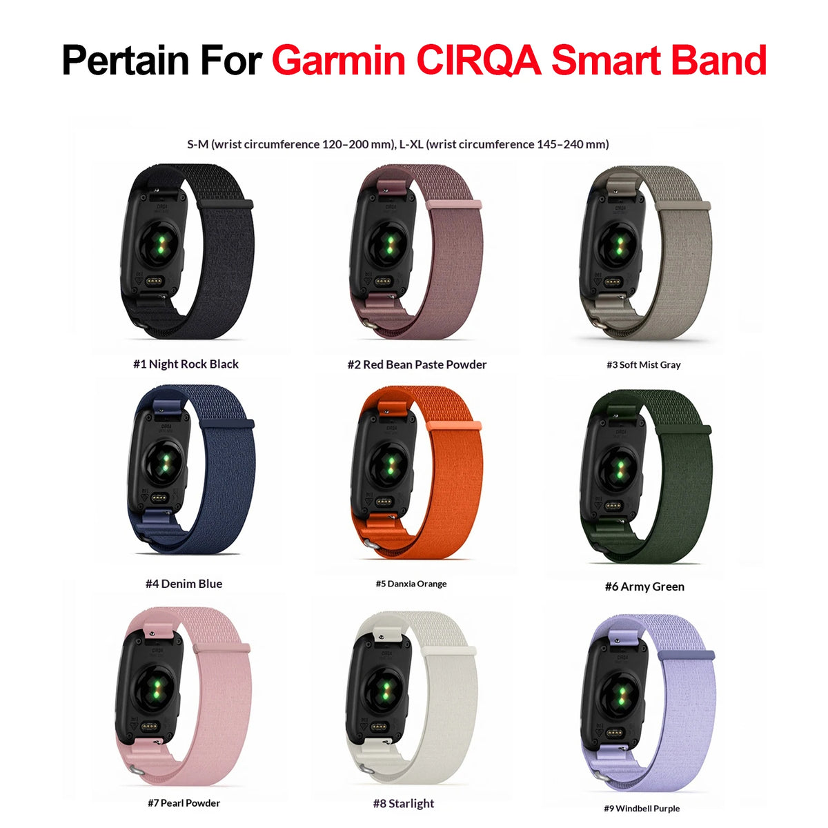 for CIRQA Smart Band Micro-Adjustable Performance Loop Breathable Replacement Strap Soft Watchband Bracelet for Women Men